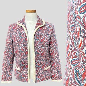 Kimberly for Neiman Marcus Vintage Sweater Jacket Small Multicolor Paisley